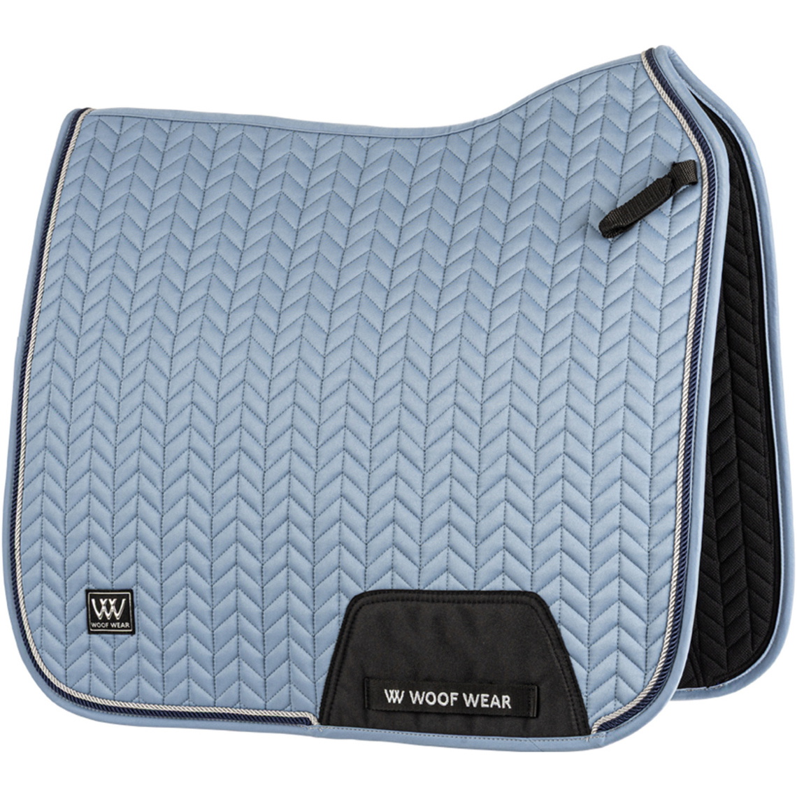 2025 Woof Wear Herringbone Dressage Saddle Pad WS0043-STBL - Steel Blue